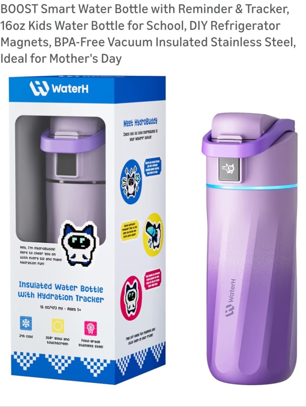 Hydro Buddy Hydration Tracking Water Bottle - Picture 4 of 4